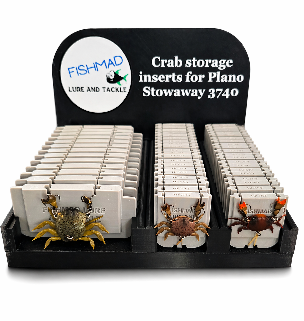 Crab trays front view